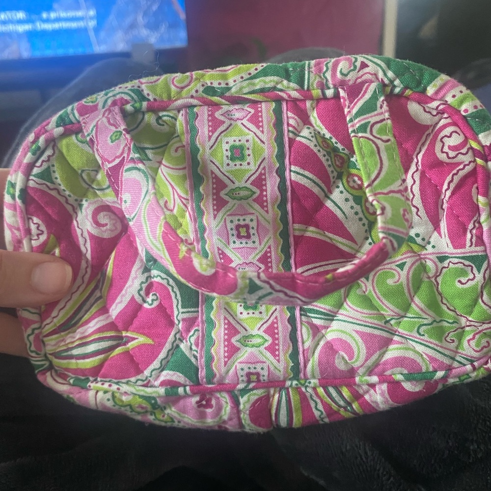 Small Vera Bradley pinwheel pink zip bag